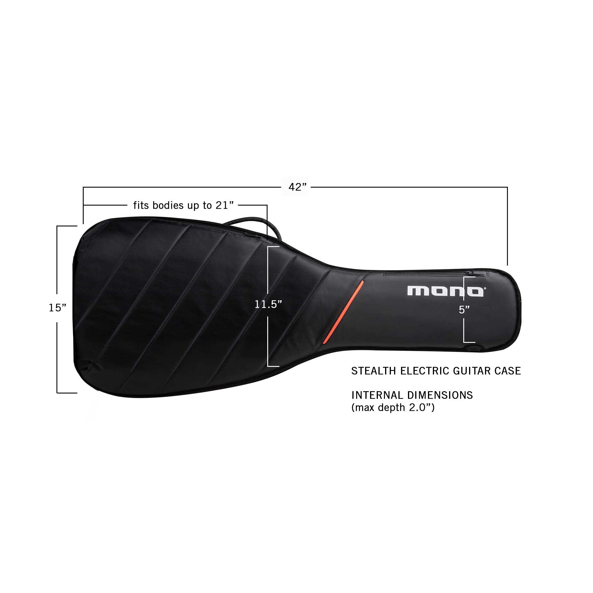 Stealth Electric Guitar Case, Black – MONO