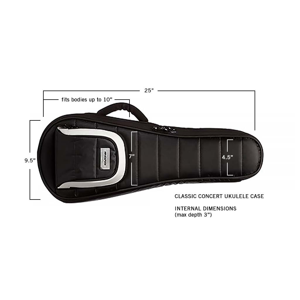 Classic Concert Ukulele Case, Black – MONO