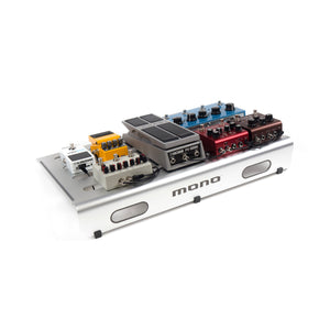 Pedalboard Medium, Silver and Tour Accessory Case 2.0, Black